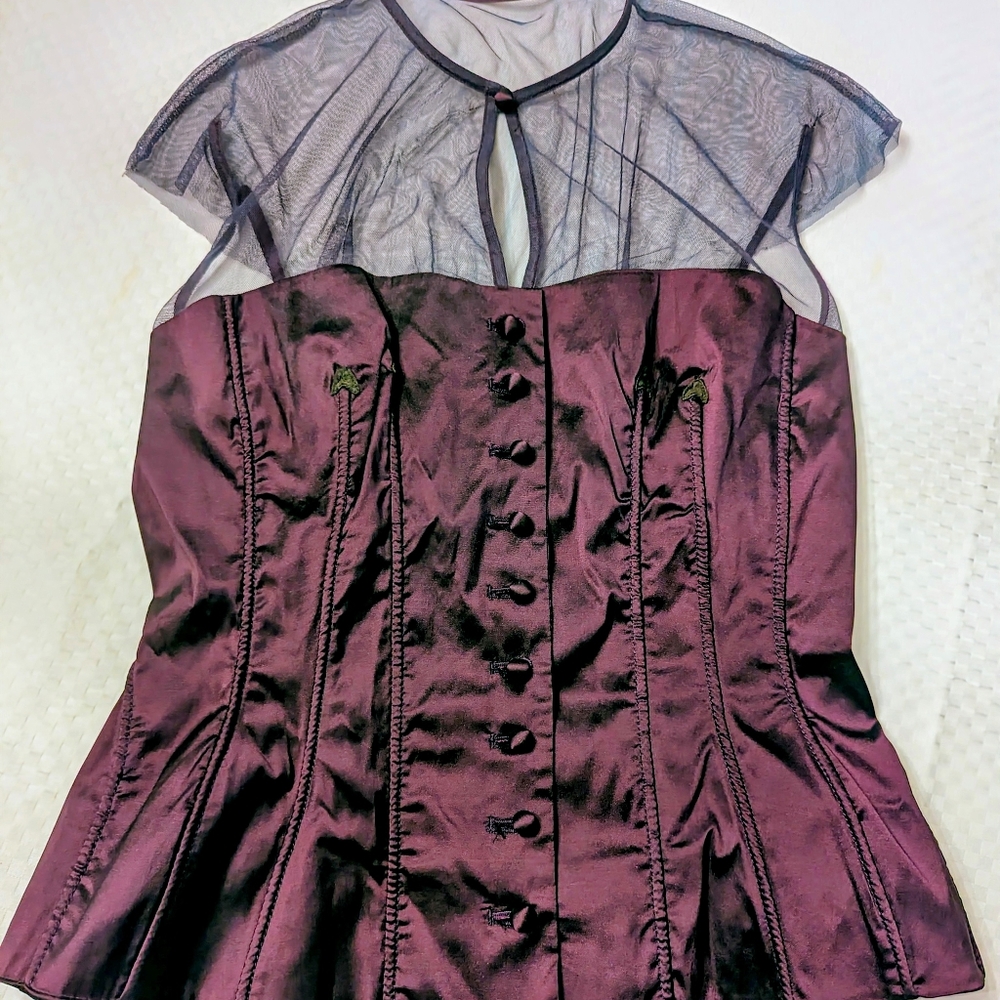 COPY - Beautiful Evening Corset Taffeta & Chiffon top.